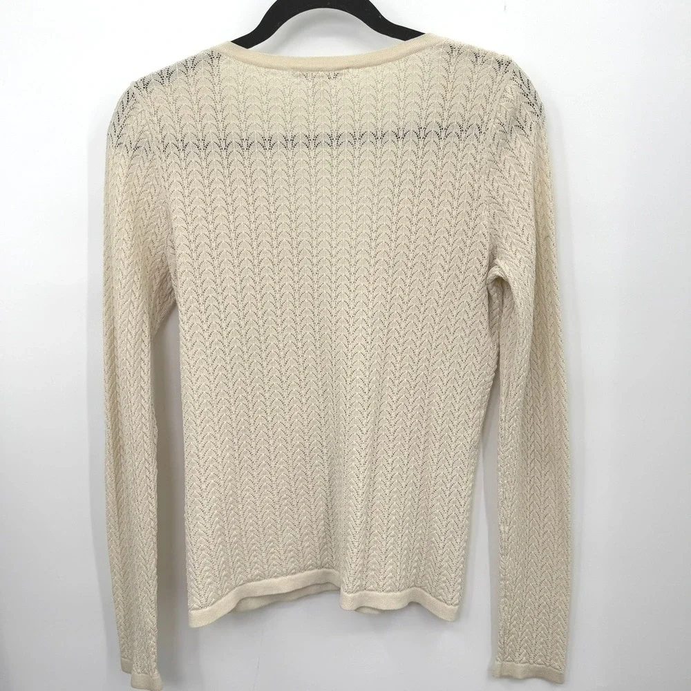 Vintage Banana Republic Cardigan Women S Silk Pointelle Y2K Coquette Balletcore